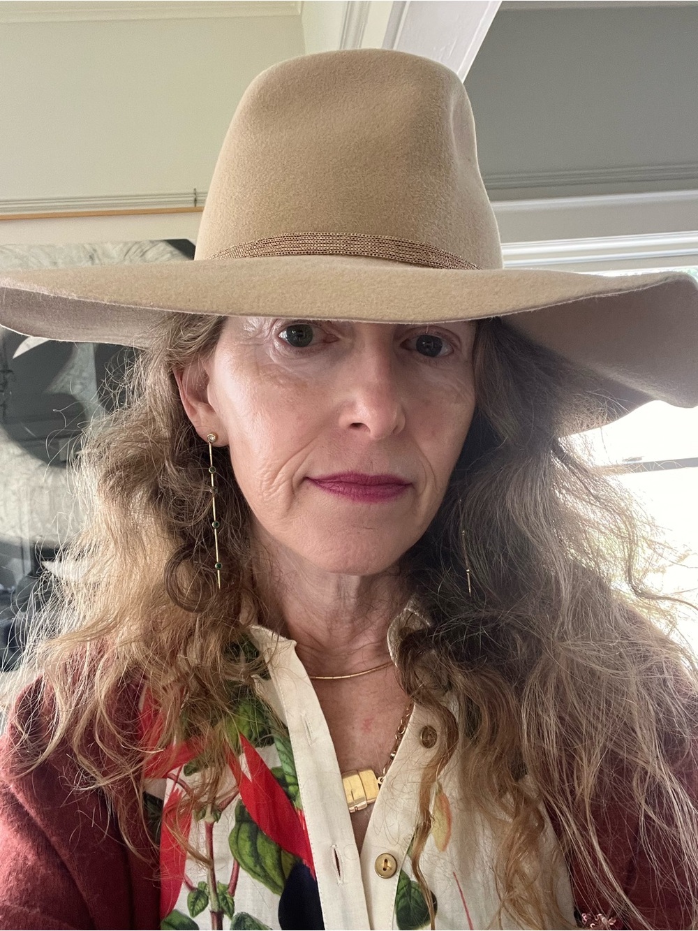 Reinhard Plank wide Brim Women's Felt Hat in Light Beige